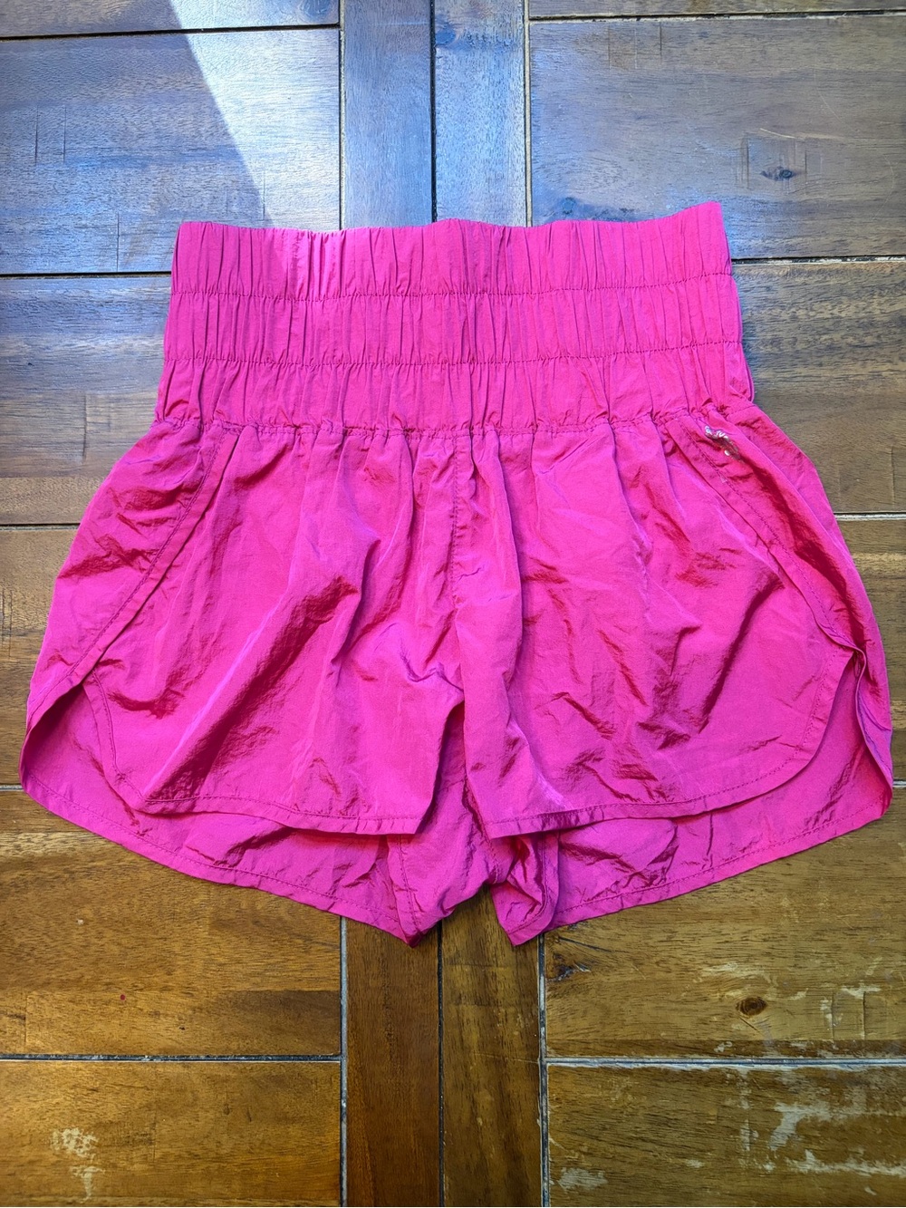 FP Movement by Free People Hot Pink Smocked Waist Athletic Shorts